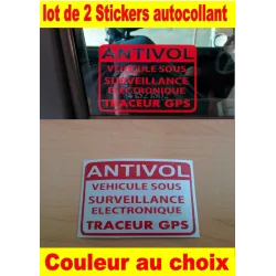 Lot de 2 stickers antivol GPS 8 cm | Fais des Affaires