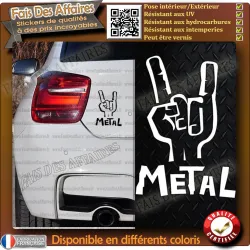 Sticker signe Metal 14 cm | Fais des Affaires