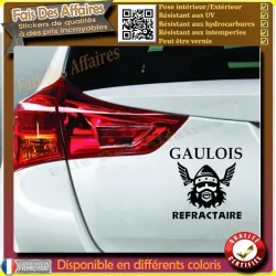 Sticker Gaulois réfractaire gilet jaune 10 cm | Fais des Affaires