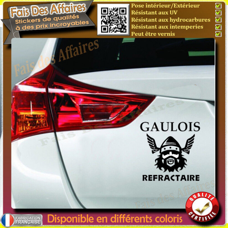 Sticker – Gaulois réfractaire soutient au gilet jaune sticker autocollant | Fais des Affaires