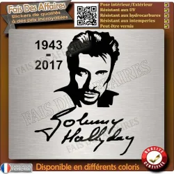 Sticker Johnny Hallyday 12 cm | Fais des Affaires