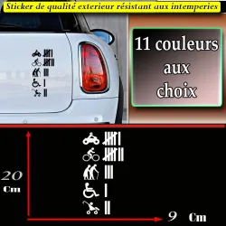 Sticker compteur d’accidents humour 20 cm | Fais des Affaires