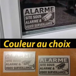 Lot de 2 stickers alarme vidéosurveillance | Fais des Affaires
