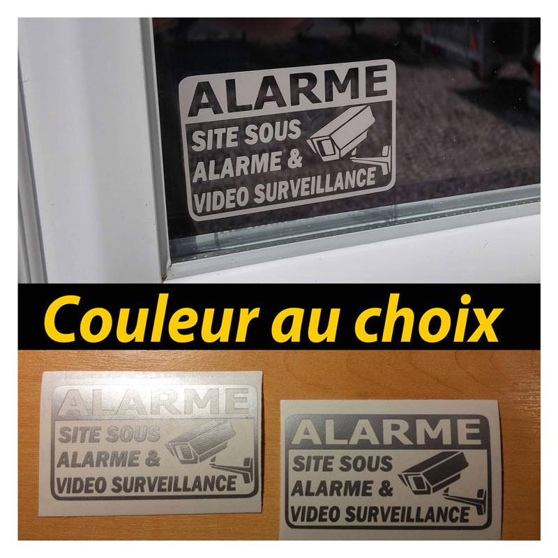 Aufkleber – Alarme securité antivol vidéo surveillance 2 sticker autocollant | Fais des Affaires