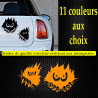 Lot de 2 stickers No Fear effet tache | Fais des Affaires