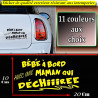 Aufkleber – Bébé à bord avec maman qui déchire sticker autocollant | Fais des Affaires