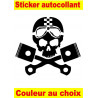 Aufkleber – Tête de mort skull piston sticker autocollant | Fais des Affaires