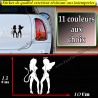 Aufkleber – Silhouette femme mi ange mi démon sticker autocollant | Fais des Affaires