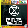 Extinction rébellion symbole climat changement climatique sticker autocollant