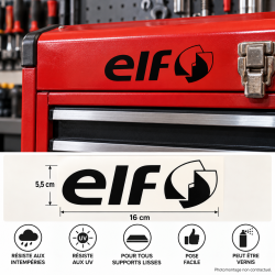 Sticker autocollant vinyle ELF 5,5 × 16 cm