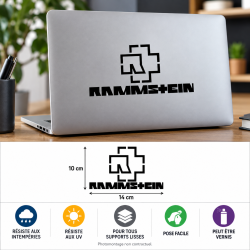 Sticker autocollant vinyle Rammstein 10 × 14 cm