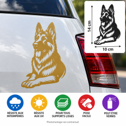 Sticker autocollant vinyle Berger allemand 14 × 10 cm