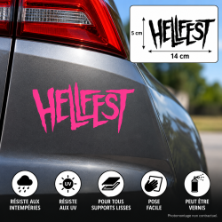 Sticker autocollant vinyle Hellfest 5 × 14 cm