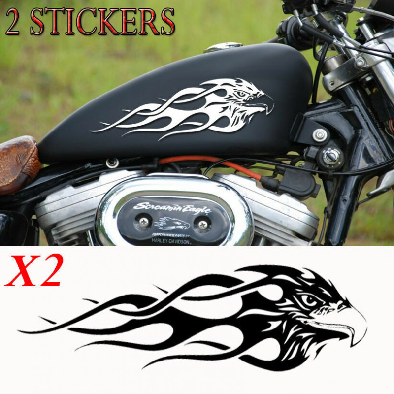 2 stickers autocollant aigle tribal
