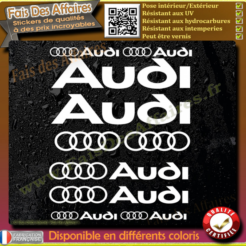 Planche 10 stickers Audi