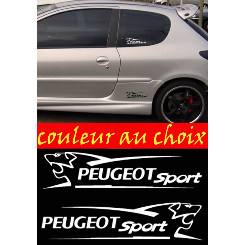 2 Stickers Autocollant Sponsor Peugeot Sport sticker tuning racing