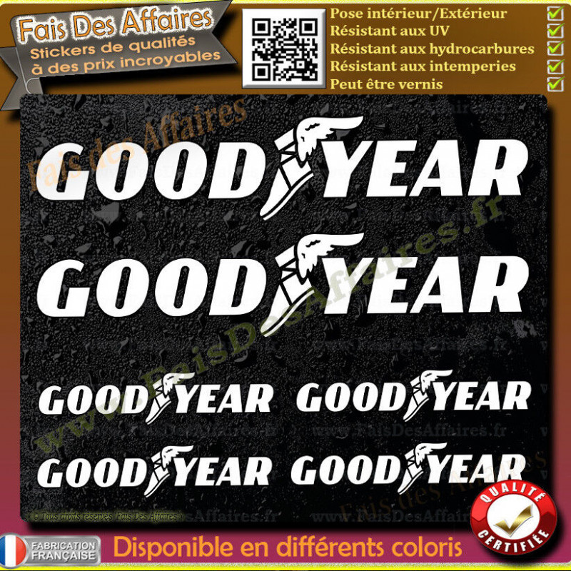 Goodyear sponsor lot planche 6 Stickers Autocollant