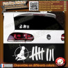 Merci Jacquie et Michel chasseur cible paintball sexy sticker autocollant