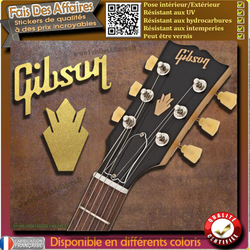 Gibson crown sticker autocollant