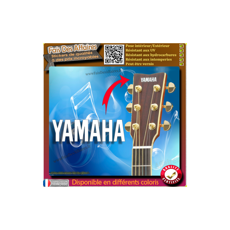 Yamaha guitare sticker autocollant