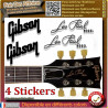 Gibson Les Paul guitare 4 sticker autocollant