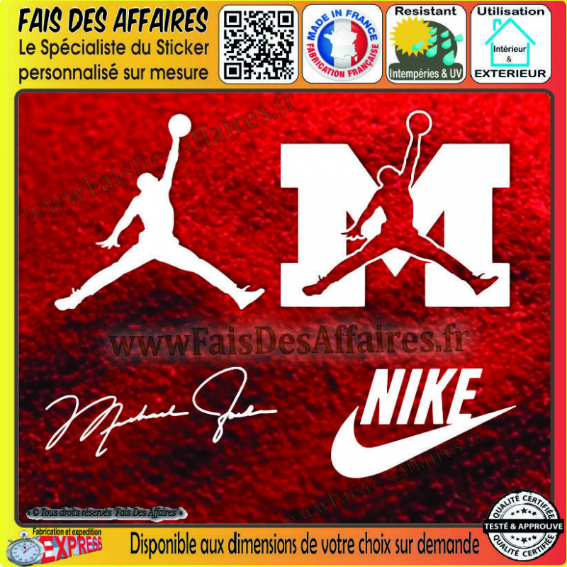 Nike signature Michael Jordan 4 sticker autocollant