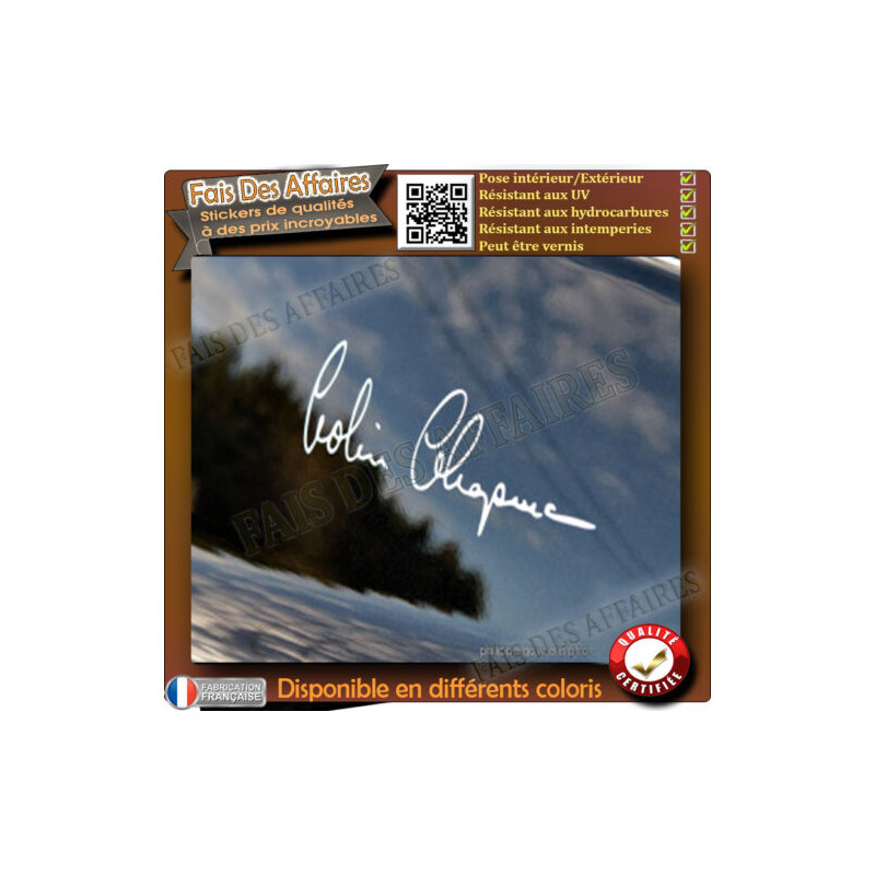 Signature Colin Chapman sticker autocollant