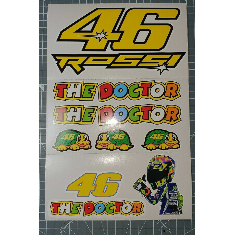 Valentino Rossi the doctor 46 tortue turtle planche 8 sticker autocollant