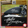 2 sticker autocollant harley davidson signature