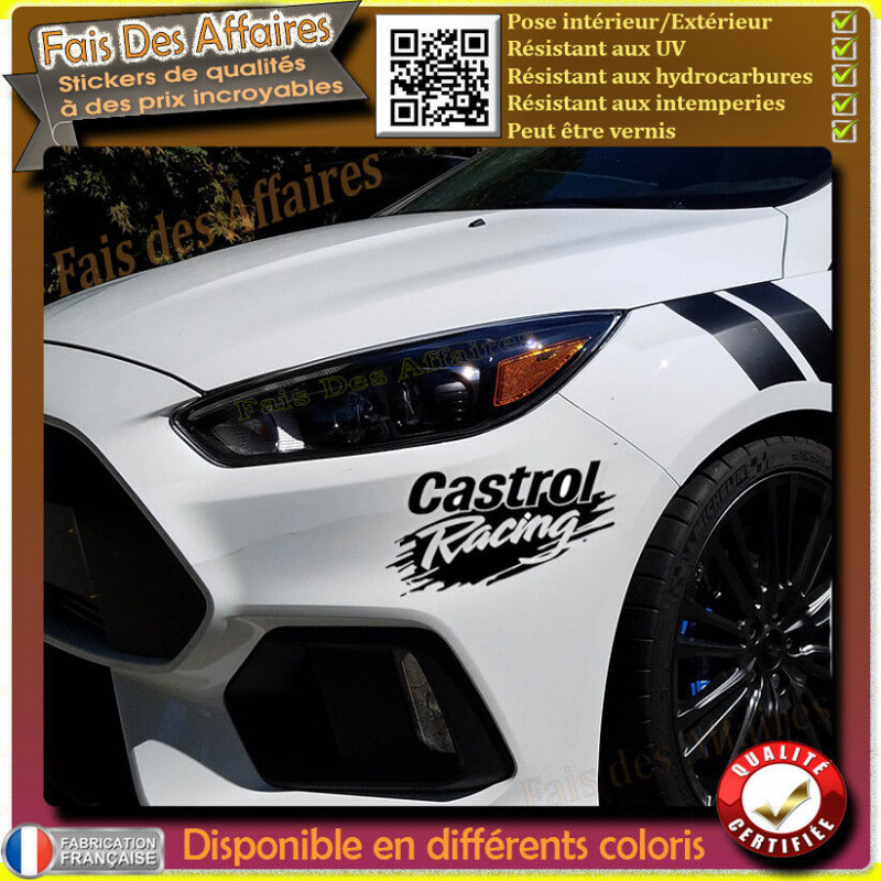 Castrol racing sponsor tuning auto sticker autocollant