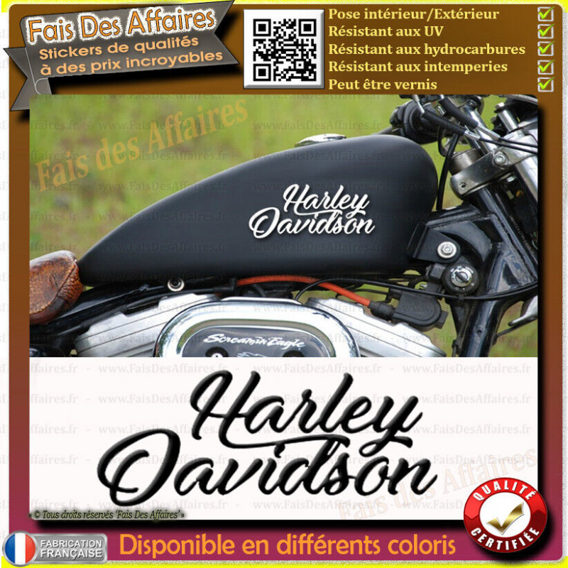 2 stickers autocollant harley davidson