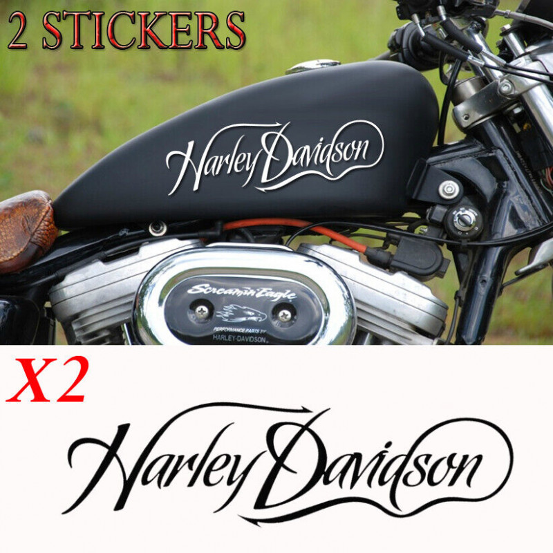 2 sticker autocollant harley davidson skull