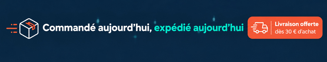 Bannière Fais Des Affaires : expédition le jour de la commande et livraison offerte dès 30 € d’achat.
